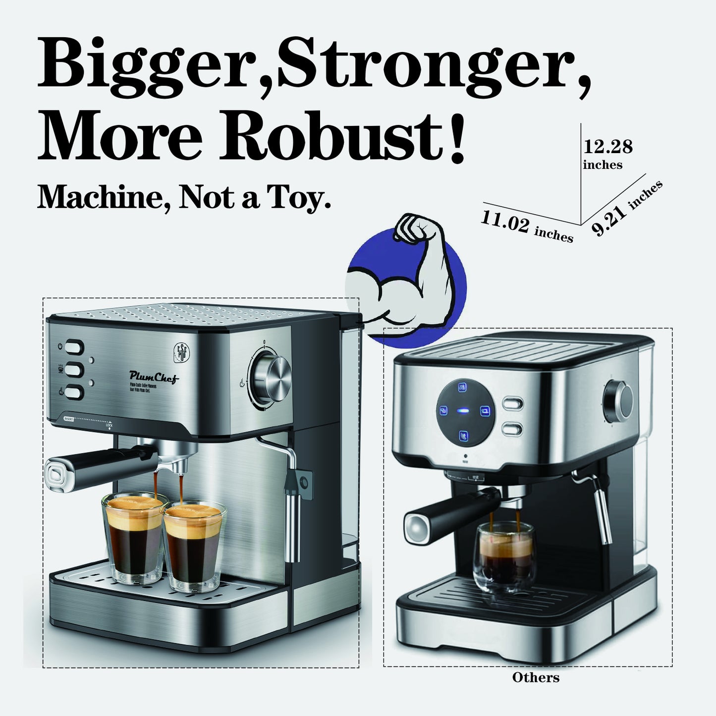 20 Bar Professional Espresso Machine with Advanced Milk Frother – Perfect for Crafting Espresso, Cappuccino, and Latte at Home