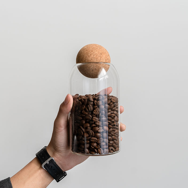 Get Your Snack Game On with This Fun Set of Storage Ball Jars – The Ultimate Cork-Popped Candy & Coffee Keepers!