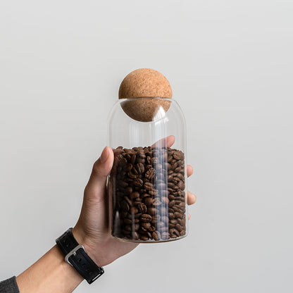 Get Your Snack Game On with This Fun Set of Storage Ball Jars – The Ultimate Cork-Popped Candy & Coffee Keepers!