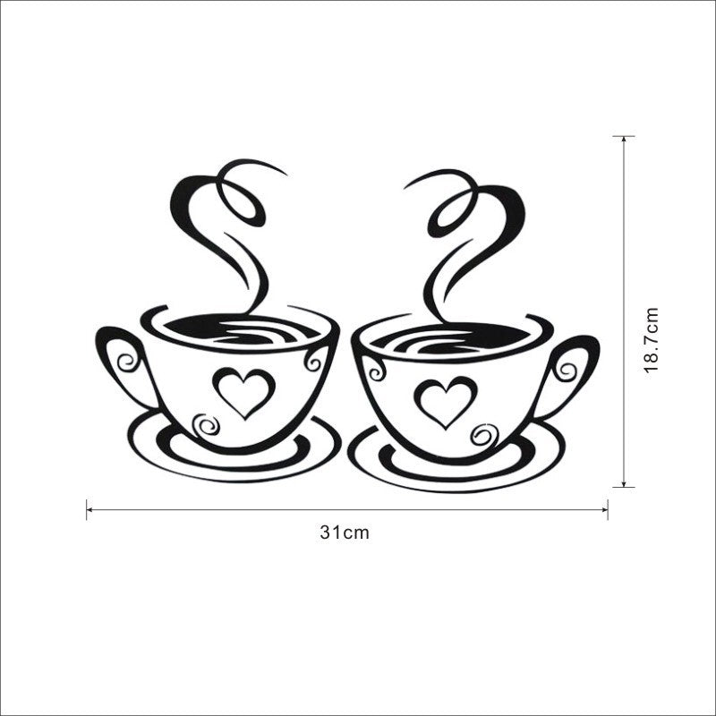 Cup of Joe on Your Wall: The Removable Coffee Wall Sticker That Brew-tifully Decorates Your Space!