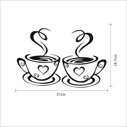 Cup of Joe on Your Wall: The Removable Coffee Wall Sticker That Brew-tifully Decorates Your Space!