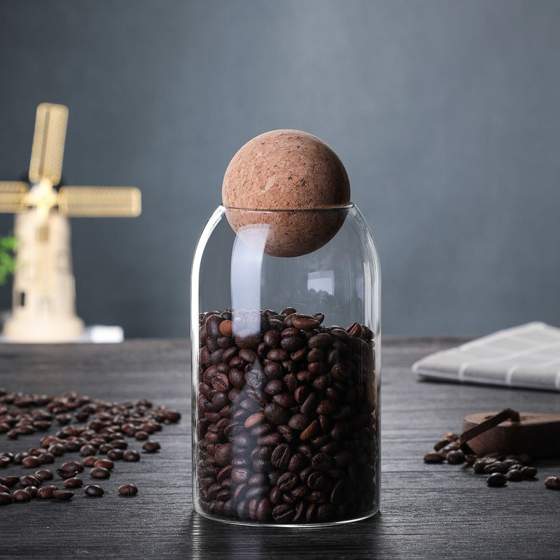 Get Your Snack Game On with This Fun Set of Storage Ball Jars – The Ultimate Cork-Popped Candy & Coffee Keepers!