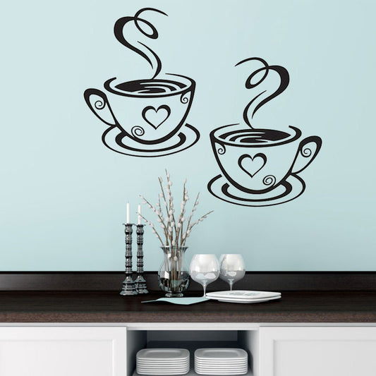 Cup of Joe on Your Wall: The Removable Coffee Wall Sticker That Brew-tifully Decorates Your Space!