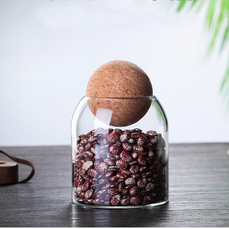 Get Your Snack Game On with This Fun Set of Storage Ball Jars – The Ultimate Cork-Popped Candy & Coffee Keepers!