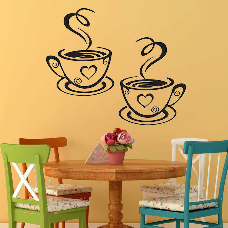Cup of Joe on Your Wall: The Removable Coffee Wall Sticker That Brew-tifully Decorates Your Space!