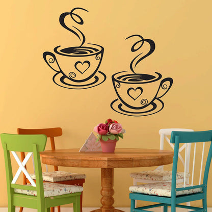 Cup of Joe on Your Wall: The Removable Coffee Wall Sticker That Brew-tifully Decorates Your Space!