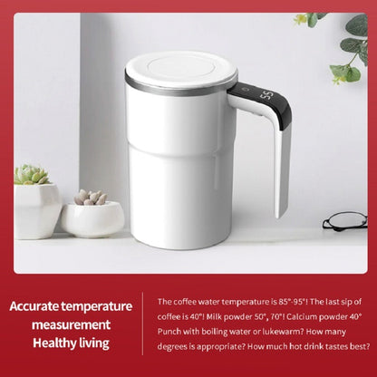 Experience Effortless Bliss with Our Automatic Self-Stirring Coffee Cup - Stainless Steel with LED Temperature Display