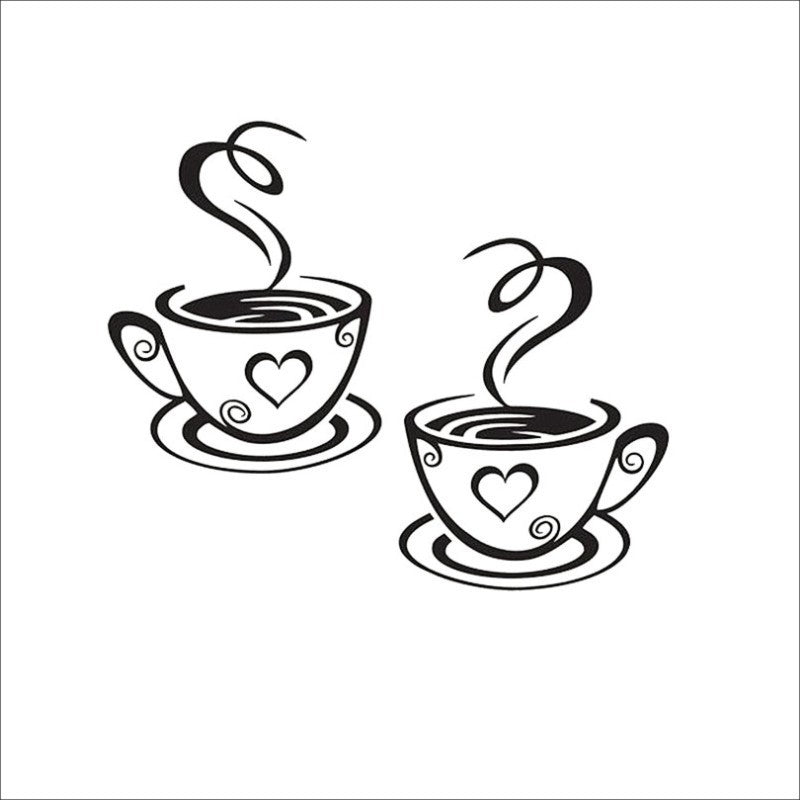Cup of Joe on Your Wall: The Removable Coffee Wall Sticker That Brew-tifully Decorates Your Space!